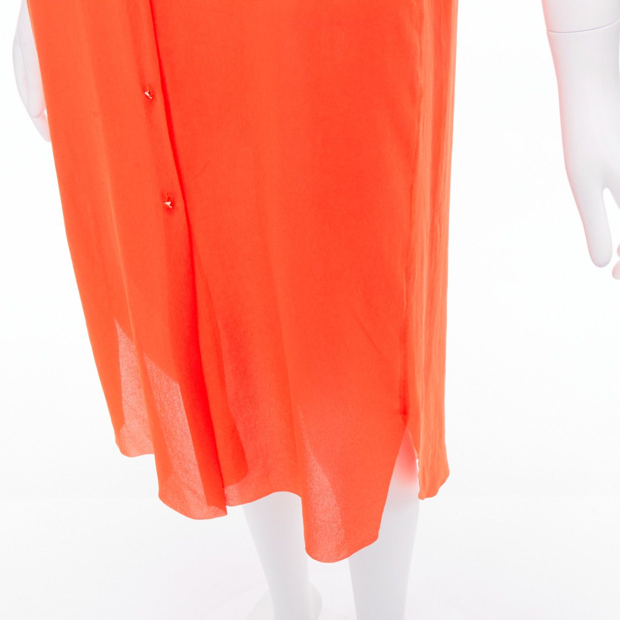 Other MO & CO orange tiered collar gold button down midi dress M Size M / US 6-8 / IT 42-44 - 7 Thumbnail