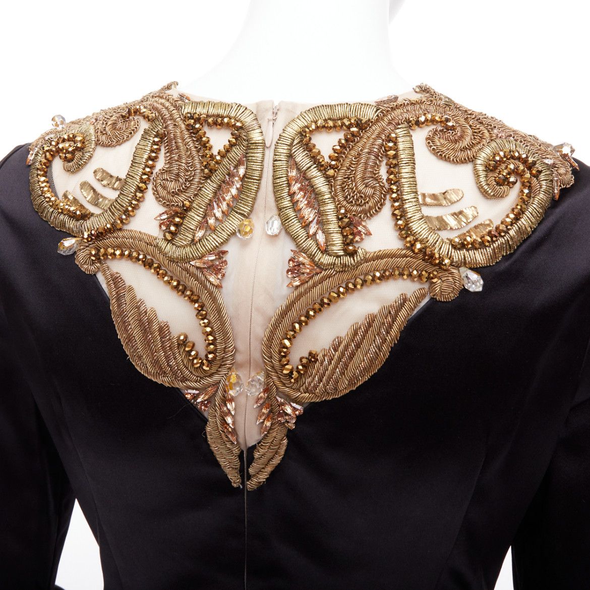 Alexander McQueen ALEXANDER MCQUEEN AW2010 Angels Demons black gold bead structural dress IT40 S Size S / US 4 / IT 40 - 2 Thumbnail
