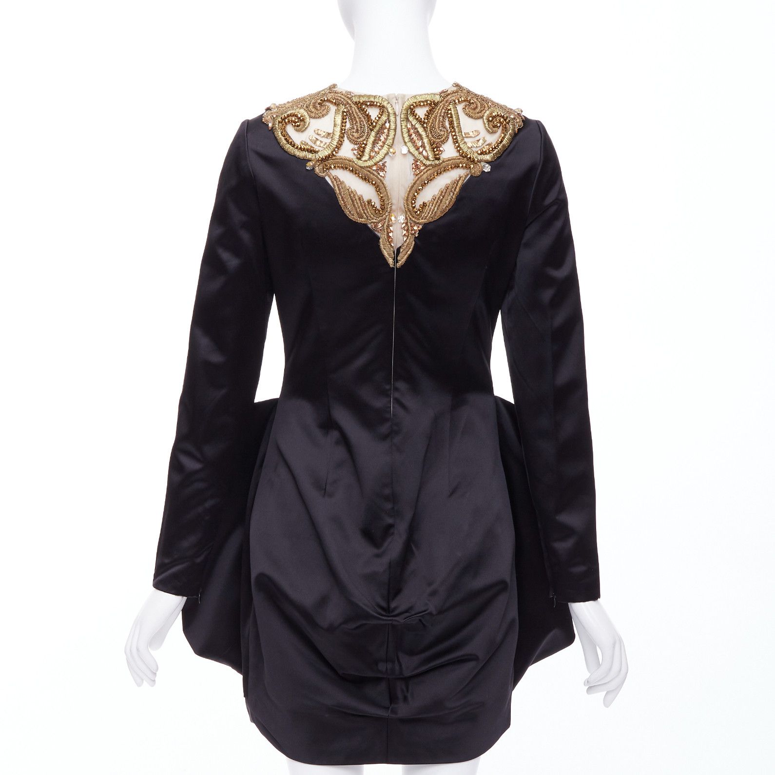Alexander McQueen ALEXANDER MCQUEEN AW2010 Angels Demons black gold bead structural dress IT40 S Size S / US 4 / IT 40 - 5 Thumbnail