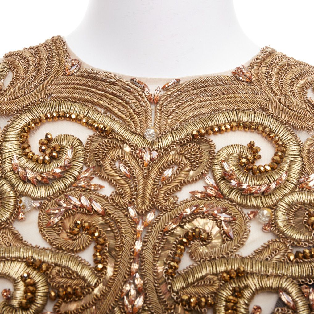Alexander McQueen ALEXANDER MCQUEEN AW2010 Angels Demons black gold bead structural dress IT40 S Size S / US 4 / IT 40 - 7 Thumbnail