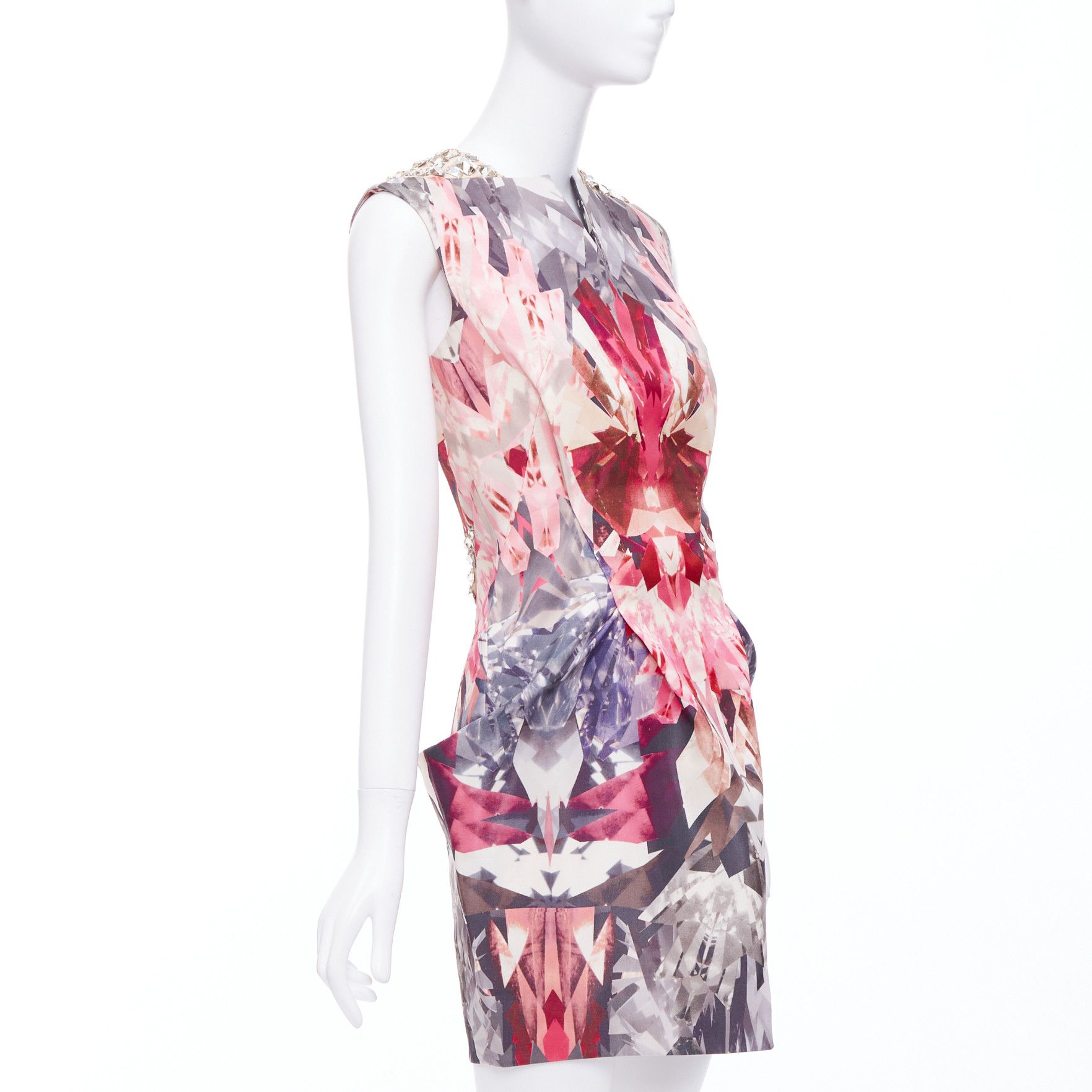 Alexander McQueen ALEXANDER MCQUEEN 2009 Natural Distinction Kaleidoscope crystal dress IT40 S Size S / US 4 / IT 40 - 3 Thumbnail