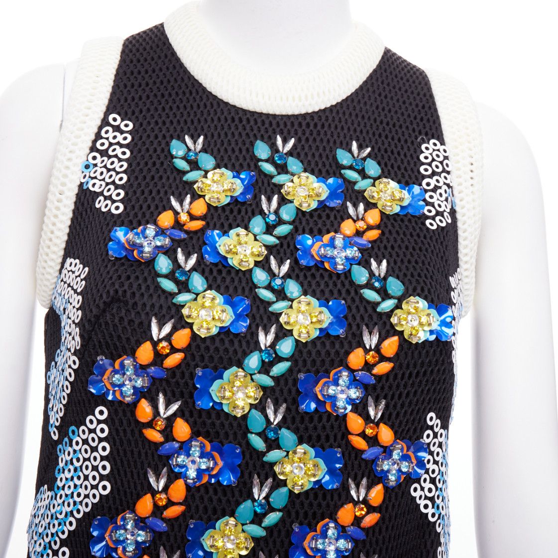 Peter Pilotto PETER PILOTTO 2013 Runway bead embellished mesh mini dress UK8 S Size S / US 4 / IT 40 - 2 Thumbnail