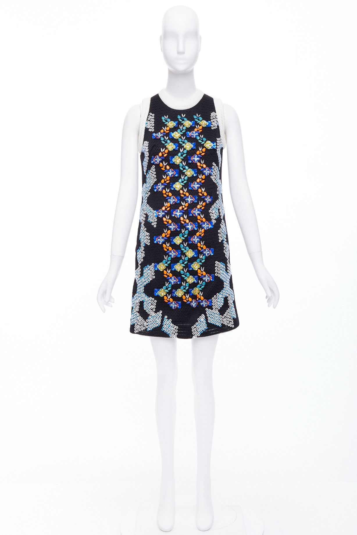 Peter Pilotto PETER PILOTTO 2013 Runway bead embellished mesh mini dress UK8 S Size S / US 4 / IT 40 - 9 Thumbnail
