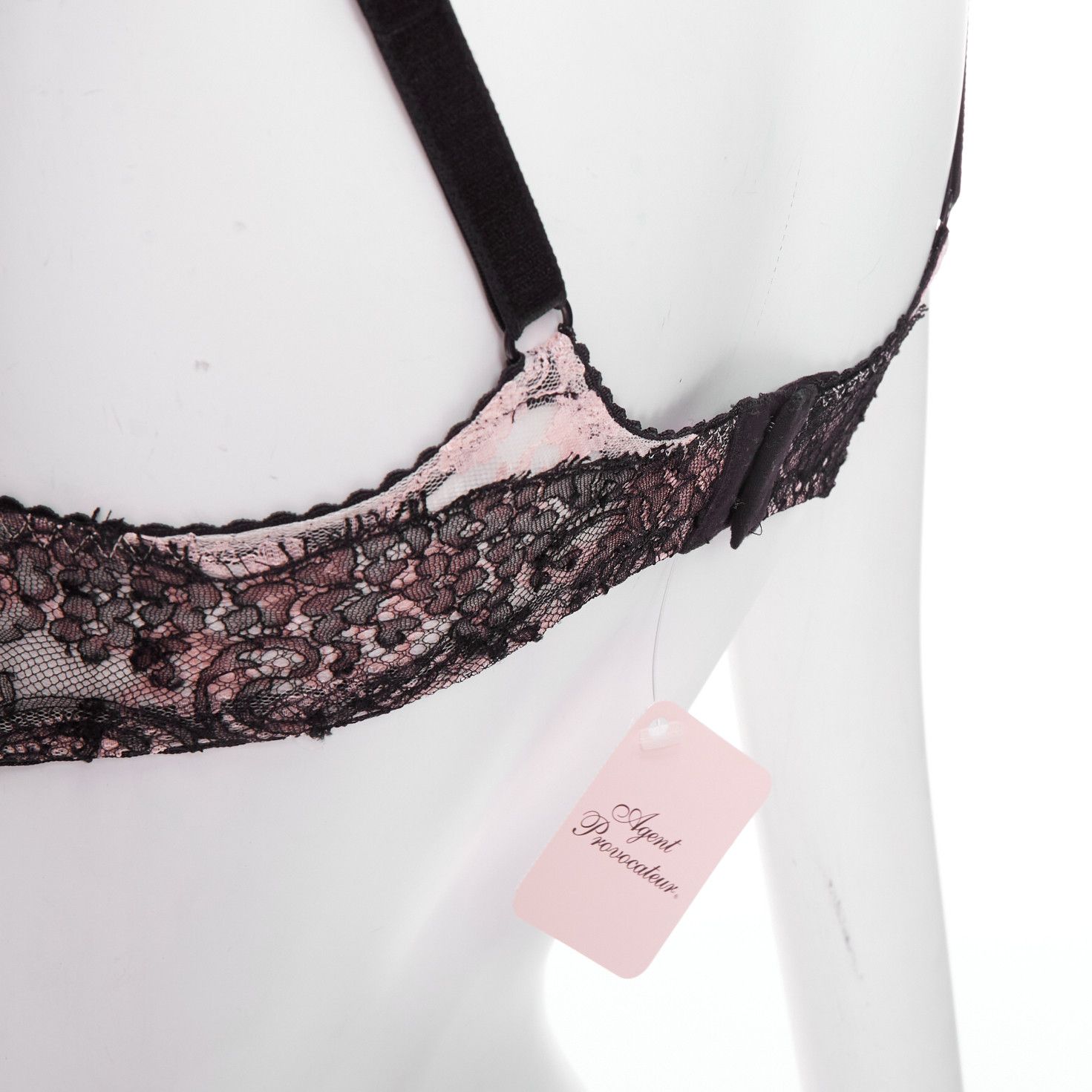 Agent Provocateur AGENT PROVOCATEUR Knickers Forever black lace pink trim bra FR90C Size ONE SIZE - 7 Thumbnail