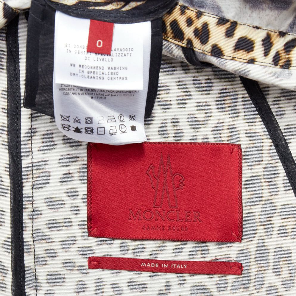Moncler MONCLER Gamme Rouge Runway brown black leopard print mesh long coat Sz0 Size S / US 4 / IT 40 - 9 Thumbnail