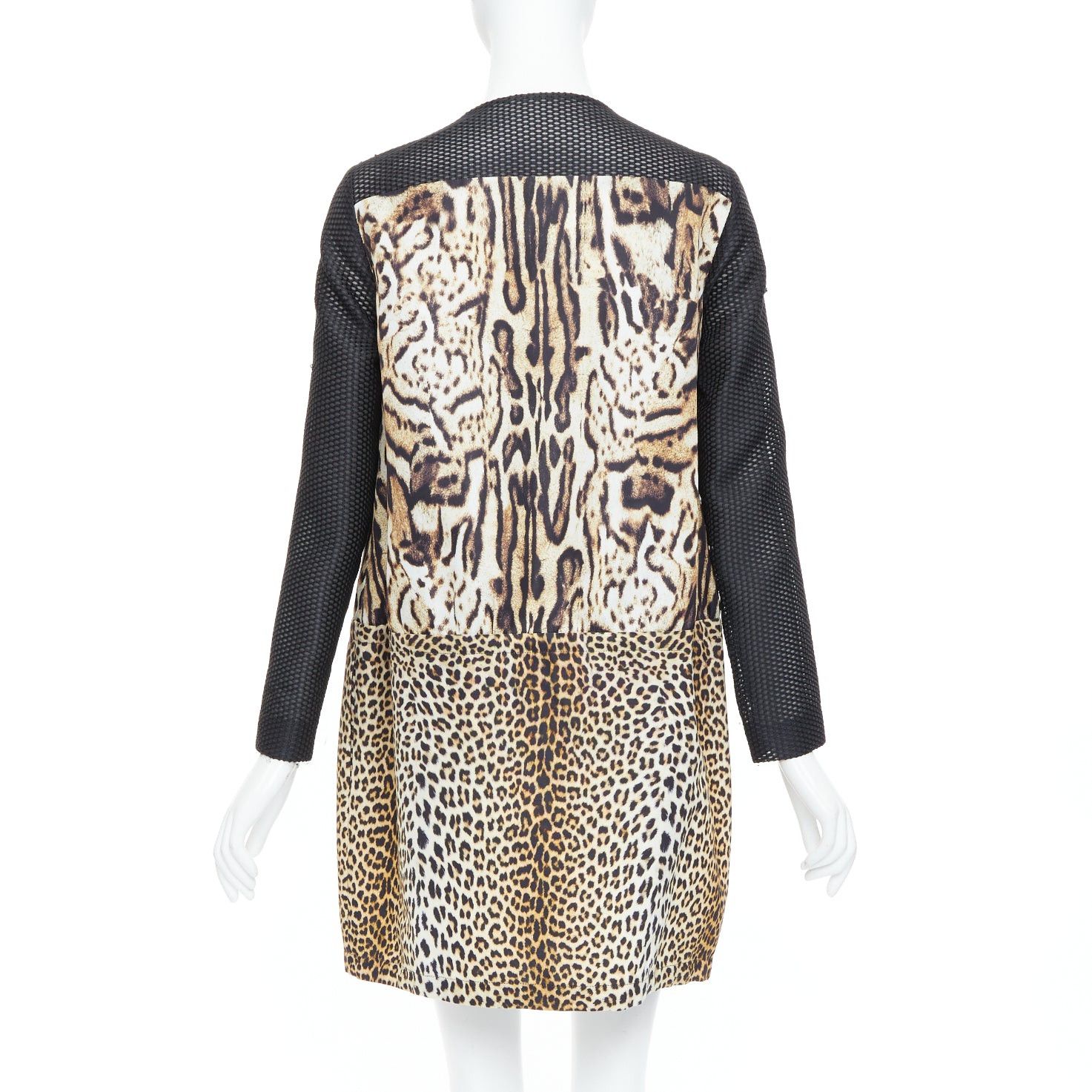 Moncler MONCLER Gamme Rouge Runway brown black leopard print mesh long coat Sz0 Size S / US 4 / IT 40 - 6 Thumbnail