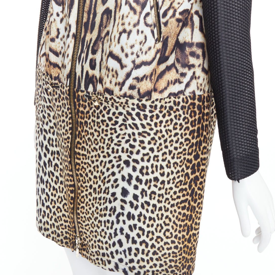 Moncler MONCLER Gamme Rouge Runway brown black leopard print mesh long coat Sz0 Size S / US 4 / IT 40 - 8 Thumbnail