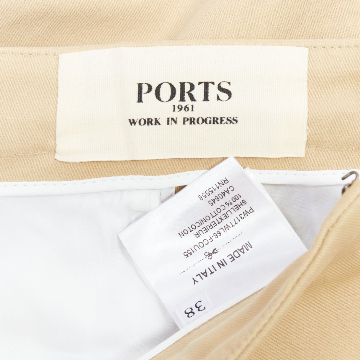 Ports 1961 PORTS 1961 beige cotton asymmetric wide cropped culottes pants IT38 XS Size 28" / US 6 / IT 42 - 8 Thumbnail