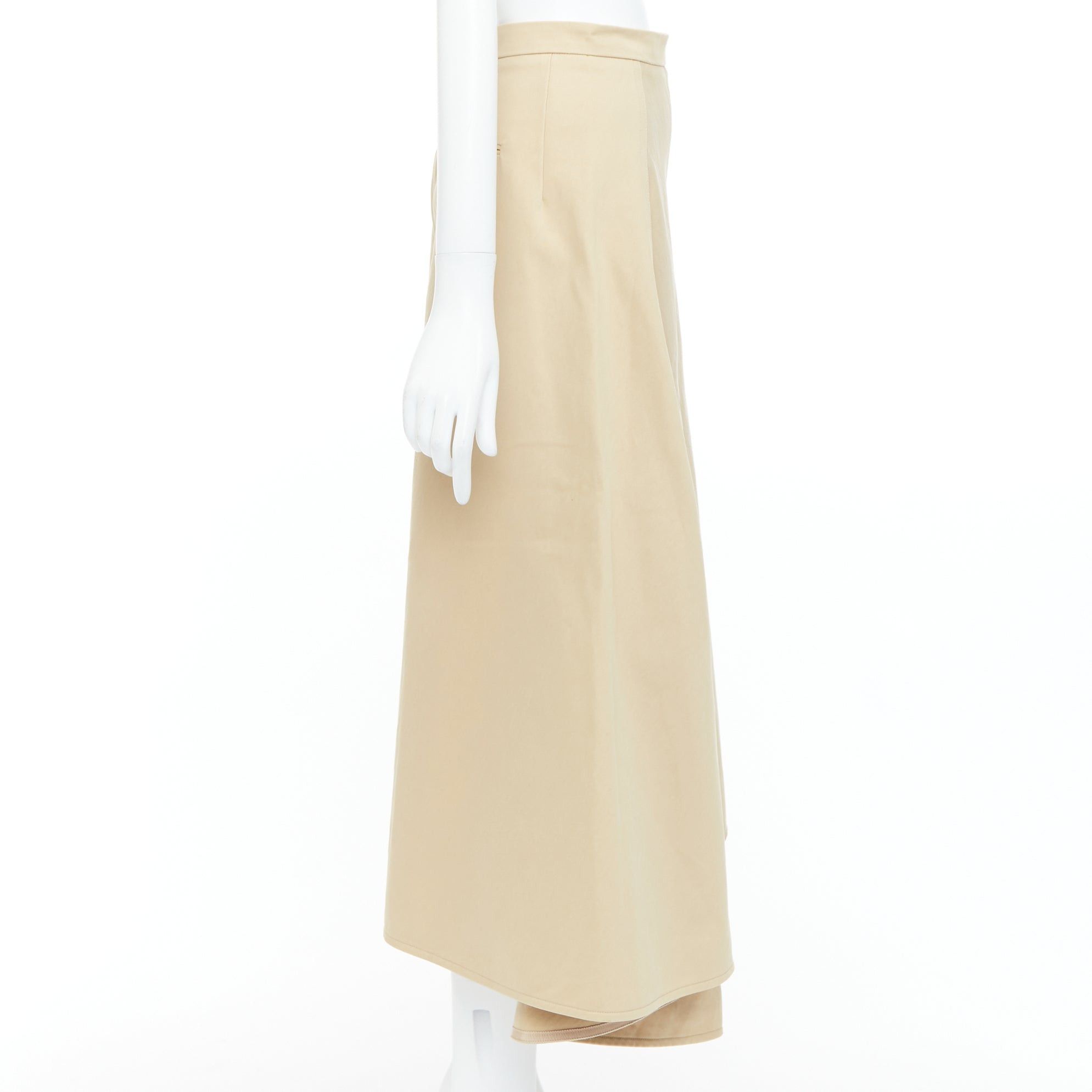 Ports 1961 PORTS 1961 beige cotton asymmetric wide cropped culottes pants IT38 XS Size 28" / US 6 / IT 42 - 4 Thumbnail