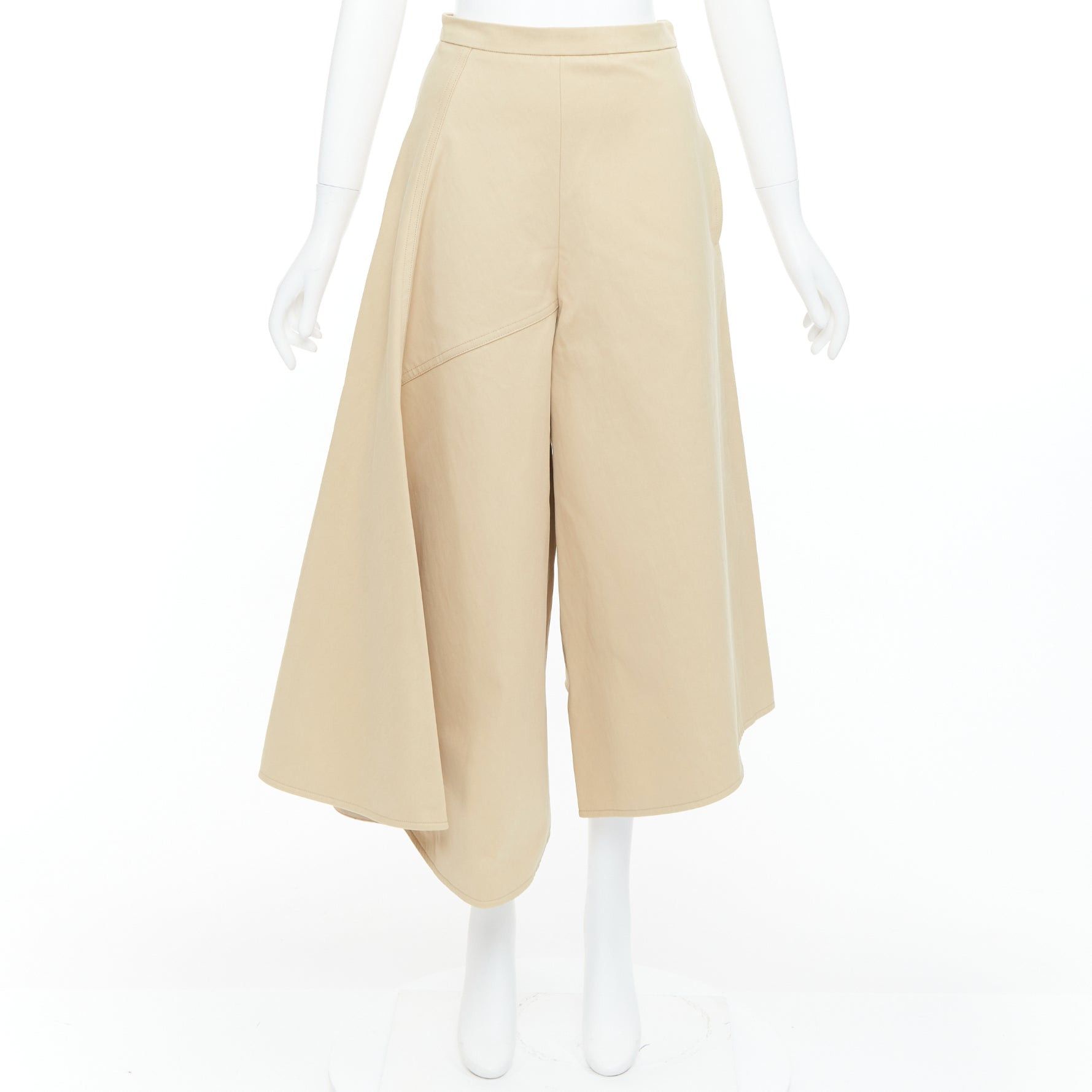 Ports 1961 PORTS 1961 beige cotton asymmetric wide cropped culottes pants IT38 XS Size 28" / US 6 / IT 42 - 9 Thumbnail