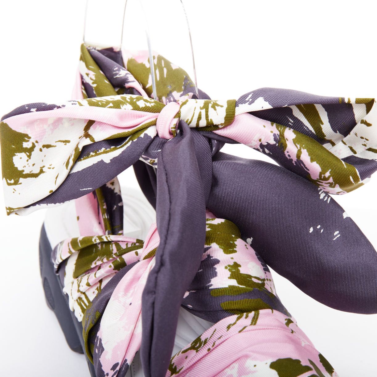 Dior CHRISTIAN DIOR Raf Simons 2015 Brooklyn pink green scarf gladiator sandals EU38 Size US 8 / IT 38 - 8 Thumbnail