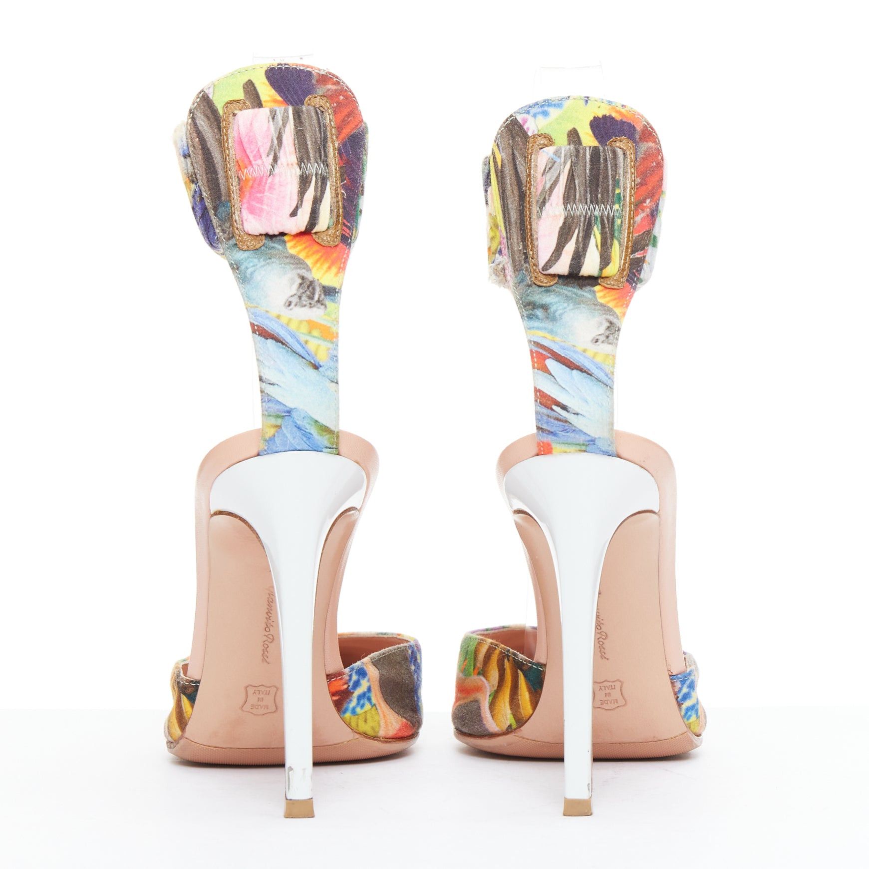 Gianvito Rossi GIANVITO ROSSI ALTUZARRA multicolor floral fabric elastic cuff pumps EU37 Size US 7 / IT 37 - 5 Thumbnail
