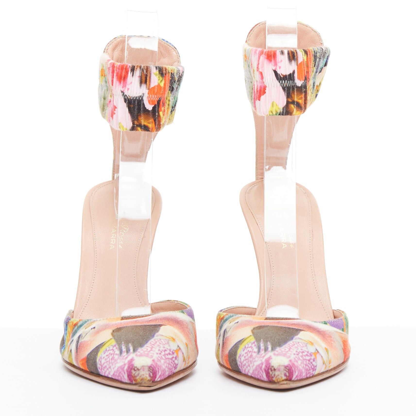 Gianvito Rossi GIANVITO ROSSI ALTUZARRA multicolor floral fabric elastic cuff pumps EU37 Size US 7 / IT 37 - 3 Thumbnail