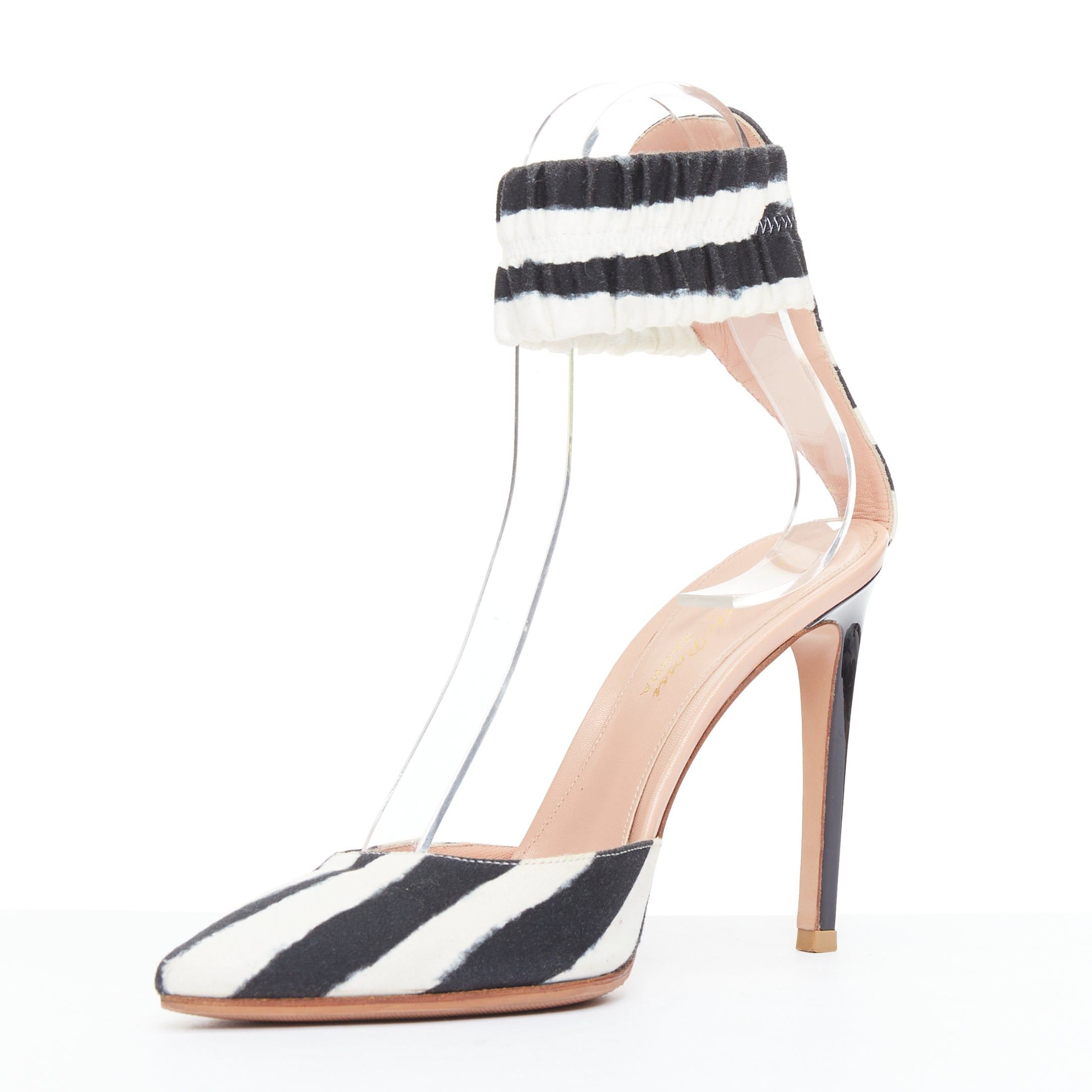 Gianvito Rossi GIANVITO ROSSI ALTUZARRA black cream zebra stripe stripe print pumps EU37 Size US 7 / IT 37 - 4 Thumbnail