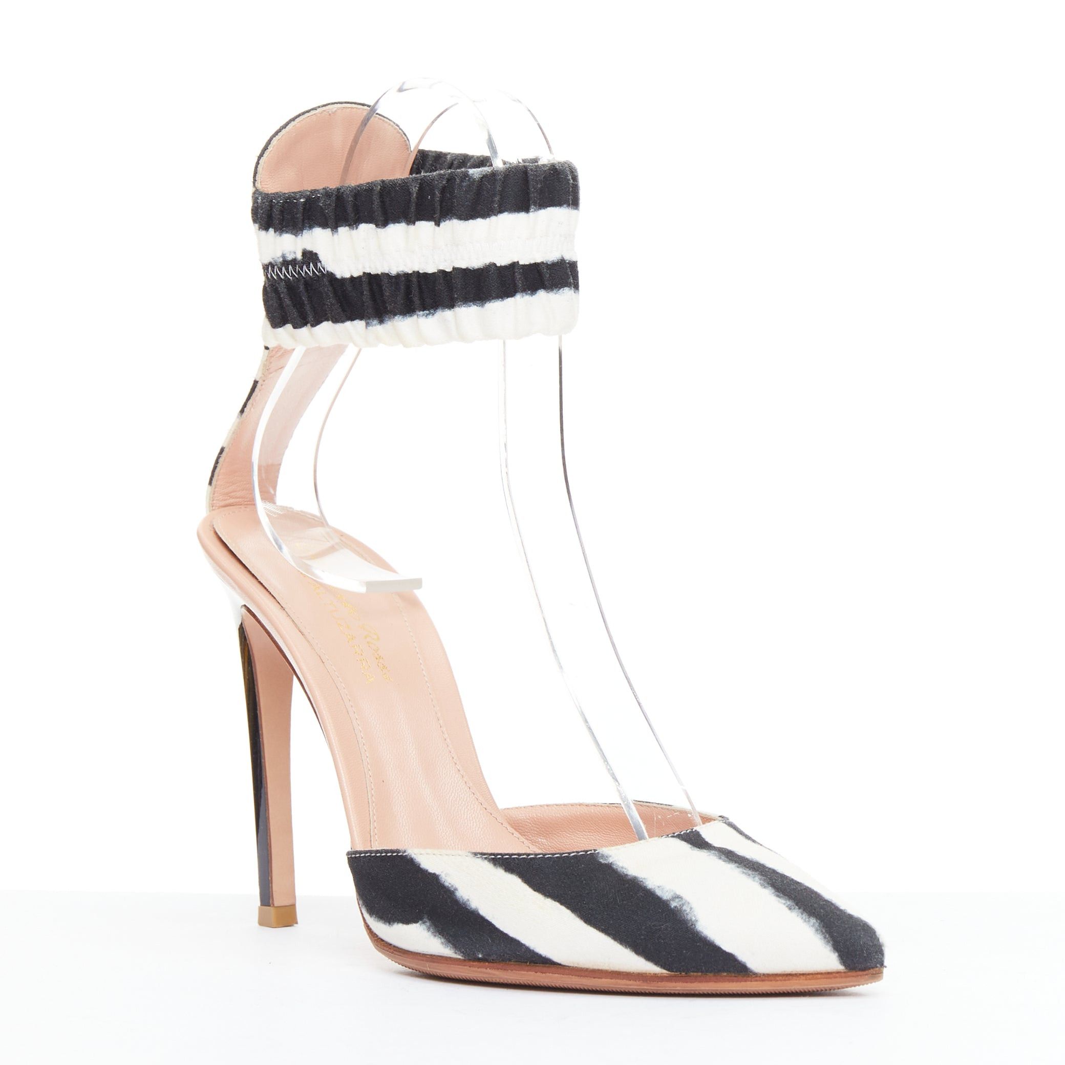 Gianvito Rossi GIANVITO ROSSI ALTUZARRA black cream zebra stripe stripe print pumps EU37 Size US 7 / IT 37 - 2 Thumbnail