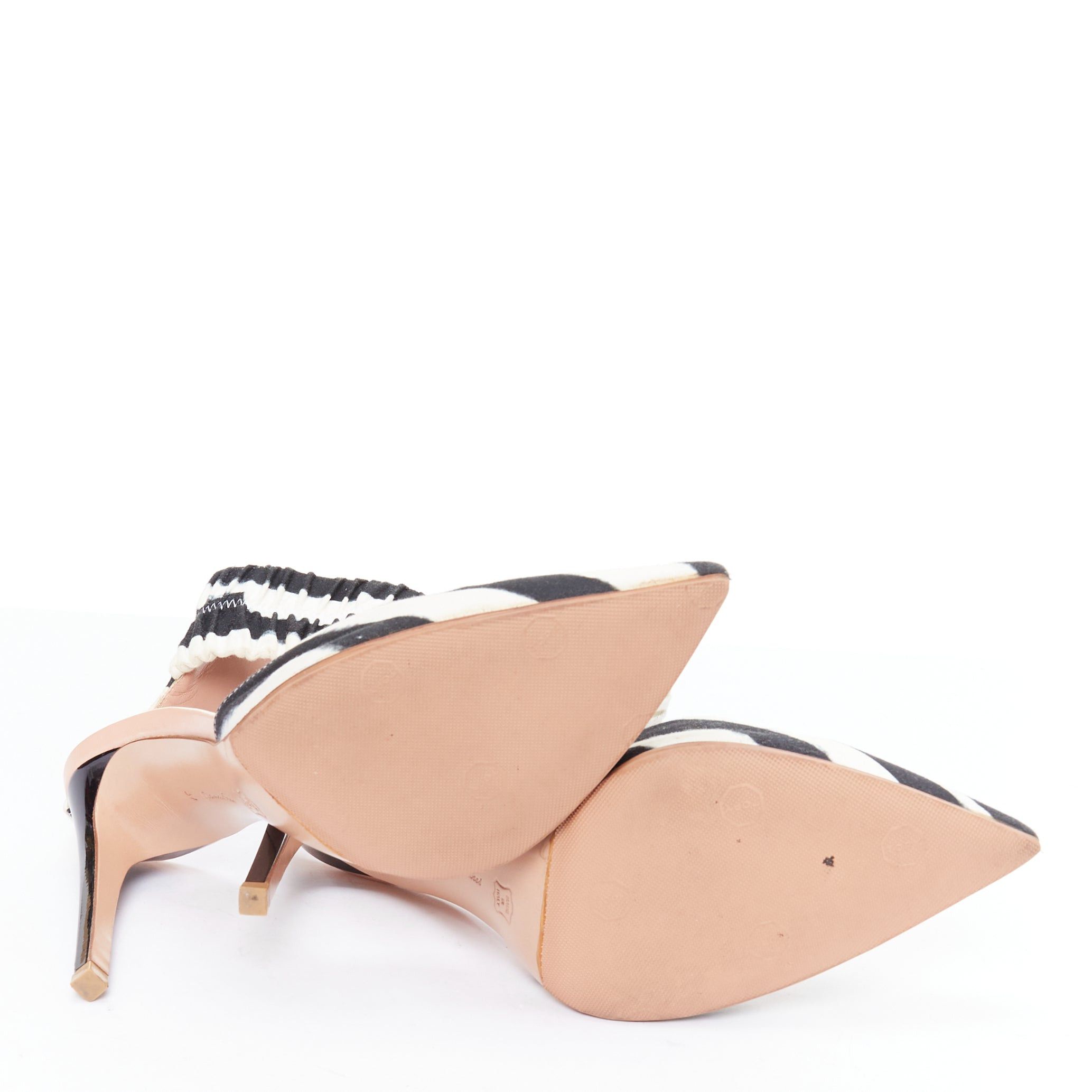 Gianvito Rossi GIANVITO ROSSI ALTUZARRA black cream zebra stripe stripe print pumps EU37 Size US 7 / IT 37 - 11 Thumbnail