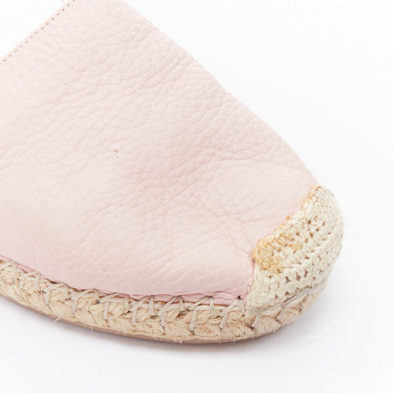 Valentino VALENTINO Rockstud pink leather gold studs espadrille sandals EU37 Size US 7 / IT 37 - 7 Thumbnail