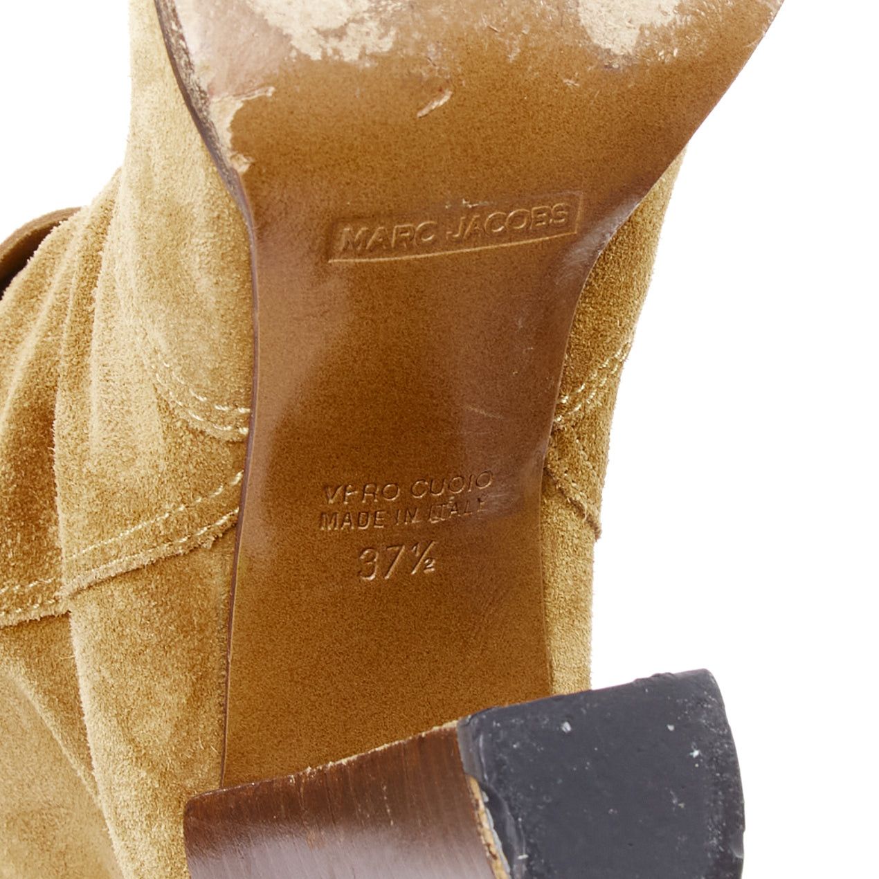 Marc Jacobs MARC JACOBS tan suede bow tie back slouchy western boots EU37.5 Size US 7.5 / IT 37.5 - 10 Thumbnail