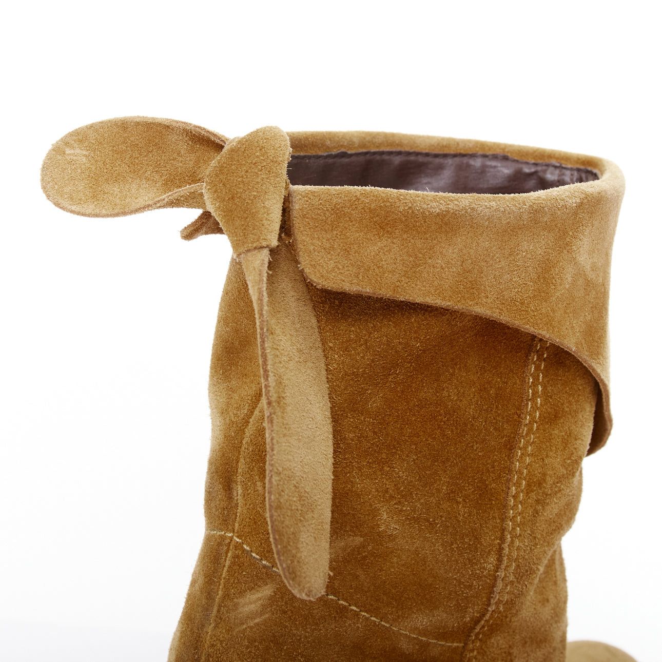 Marc Jacobs MARC JACOBS tan suede bow tie back slouchy western boots EU37.5 Size US 7.5 / IT 37.5 - 8 Thumbnail