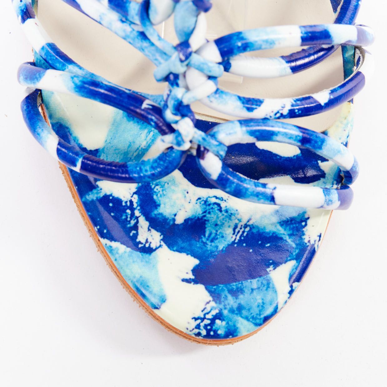 Sophia Webster SOPHIA WEBSTER Lacey Oceana Cage blue printed sctappy heels EU38 Zendaya Size US 8 / IT 38 - 6 Thumbnail