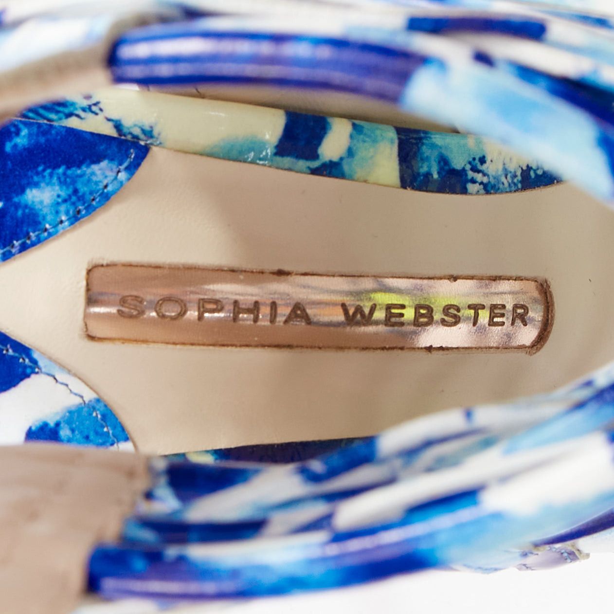 Sophia Webster SOPHIA WEBSTER Lacey Oceana Cage blue printed sctappy heels EU38 Zendaya Size US 8 / IT 38 - 9 Thumbnail