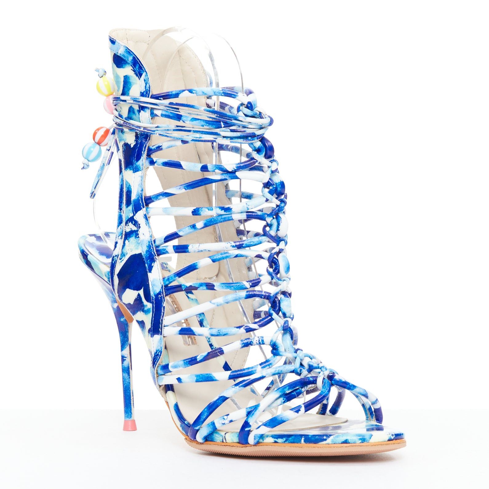 Sophia Webster SOPHIA WEBSTER Lacey Oceana Cage blue printed sctappy heels EU38 Zendaya Size US 8 / IT 38 - 2 Thumbnail