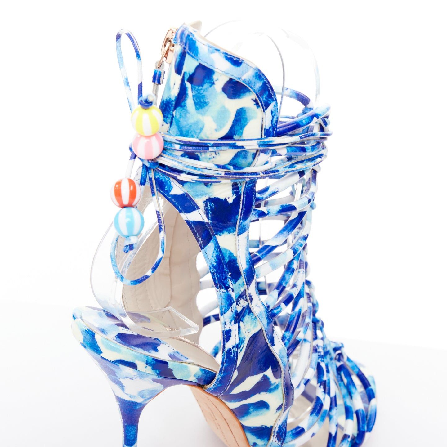 Sophia Webster SOPHIA WEBSTER Lacey Oceana Cage blue printed sctappy heels EU38 Zendaya Size US 8 / IT 38 - 8 Thumbnail