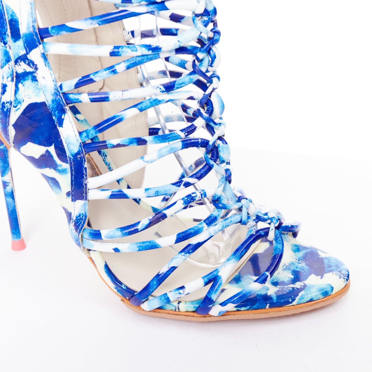 Sophia Webster SOPHIA WEBSTER Lacey Oceana Cage blue printed sctappy heels EU38 Zendaya Size US 8 / IT 38 - 7 Thumbnail