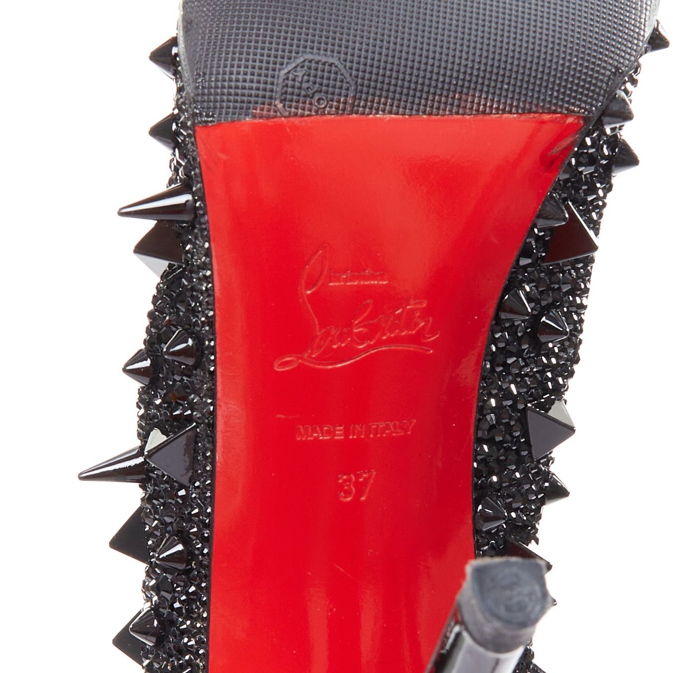 Christian Louboutin CHRISTIAN LOUBOUTIN Pigalili Potpourri Fifi 120 black spike strass pumps EU37 Size US 7 / IT 37 - 10 Thumbnail