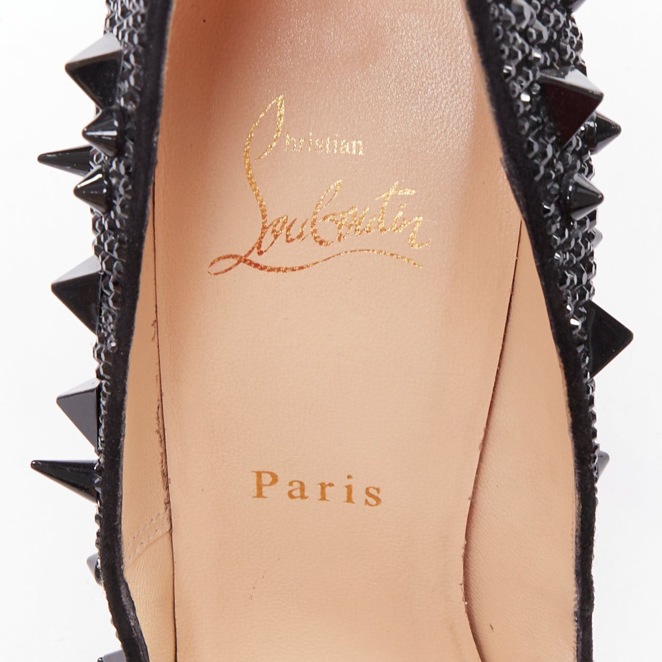 Christian Louboutin CHRISTIAN LOUBOUTIN Pigalili Potpourri Fifi 120 black spike strass pumps EU37 Size US 7 / IT 37 - 9 Thumbnail