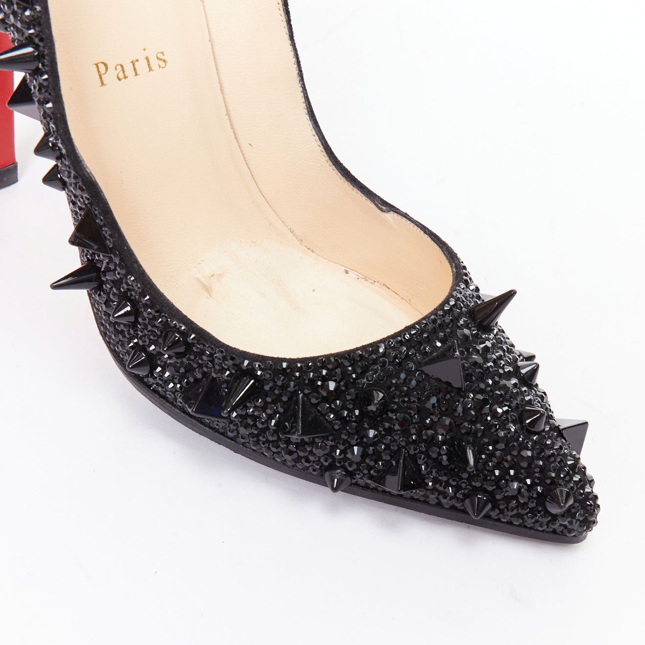 Christian Louboutin CHRISTIAN LOUBOUTIN Pigalili Potpourri Fifi 120 black spike strass pumps EU37 Size US 7 / IT 37 - 7 Thumbnail