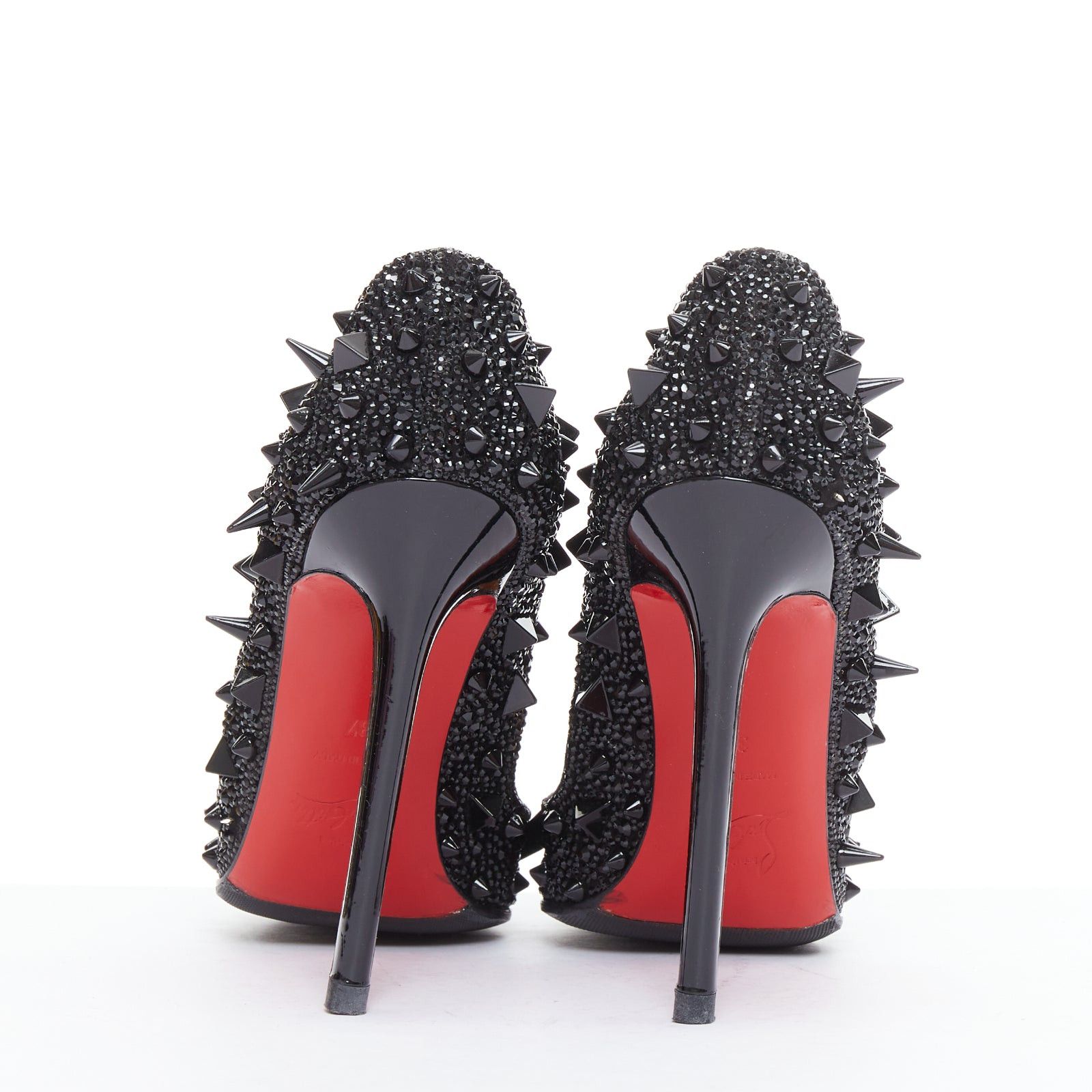 Christian Louboutin CHRISTIAN LOUBOUTIN Pigalili Potpourri Fifi 120 black spike strass pumps EU37 Size US 7 / IT 37 - 5 Thumbnail