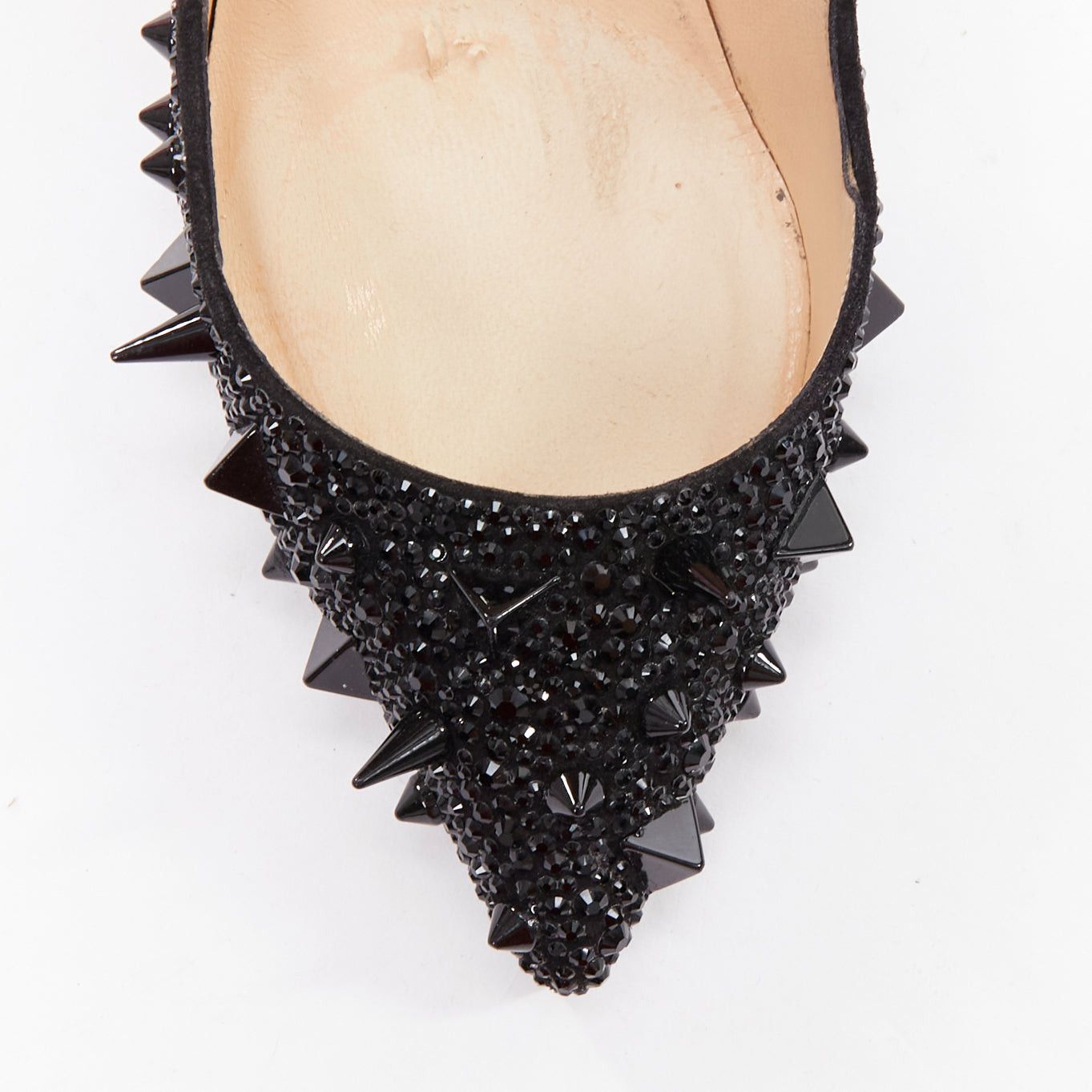 Christian Louboutin CHRISTIAN LOUBOUTIN Pigalili Potpourri Fifi 120 black spike strass pumps EU37 Size US 7 / IT 37 - 6 Thumbnail