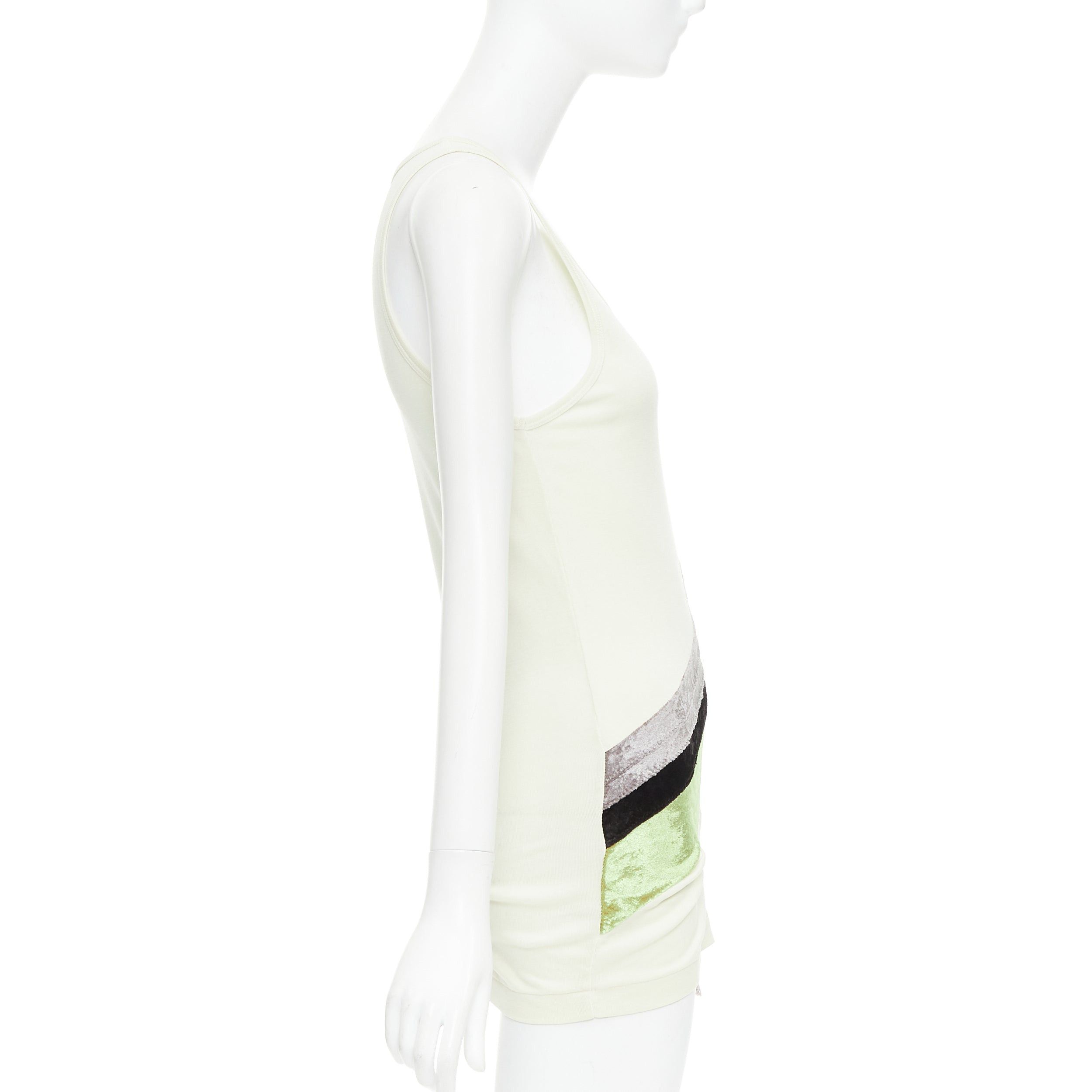 Toga Pulla TOGA ARCHIVES cream grey silk cotton velvet beige panels tunic JP1 S Size S / US 4 / IT 40 - 4 Thumbnail