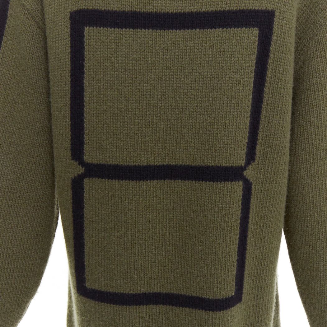 Dior CHRISTIAN DIOR J'adior 8 navy green wool cashmere ringer sweater FR38 M Size M / US 6-8 / IT 42-44 - 7 Thumbnail
