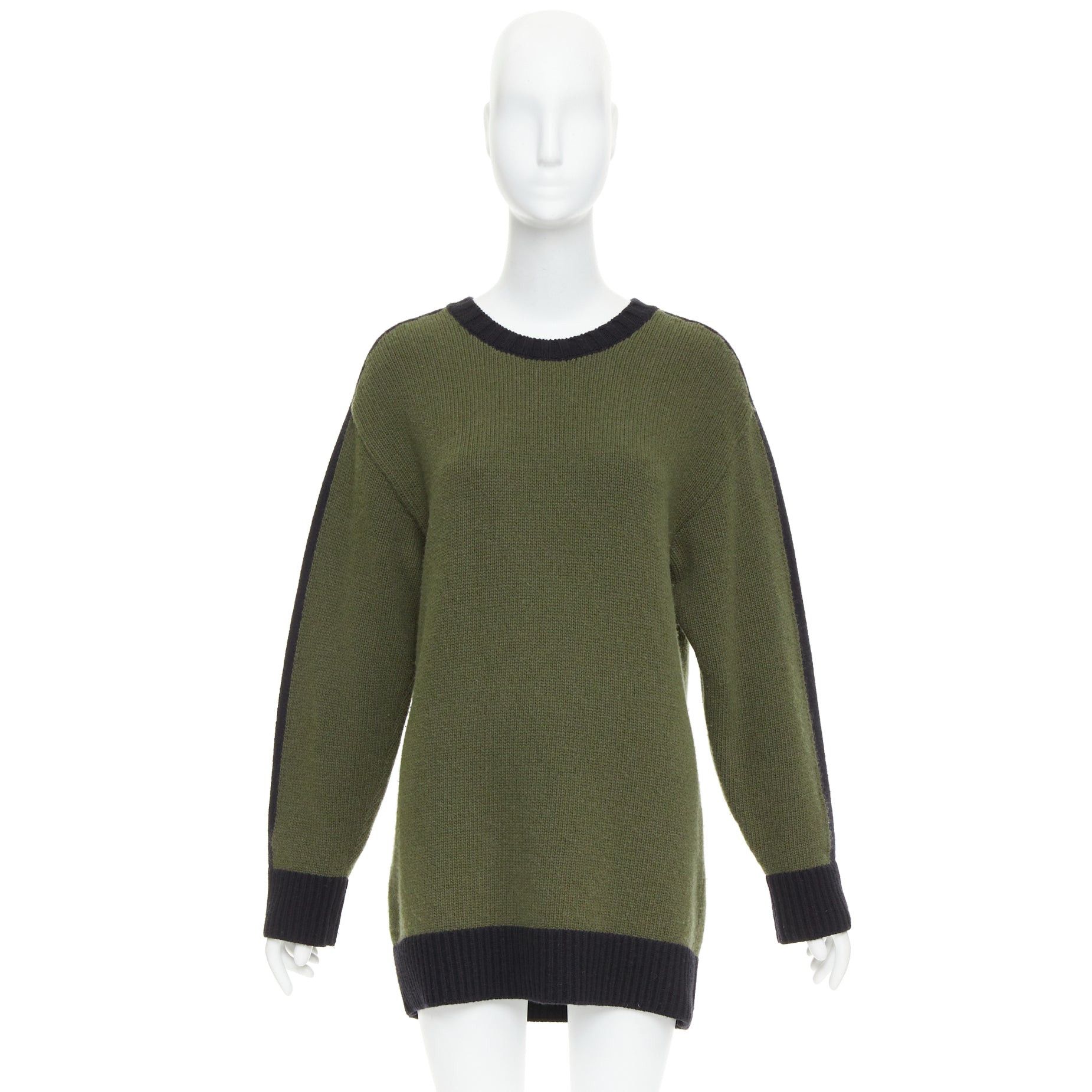 Dior CHRISTIAN DIOR J'adior 8 navy green wool cashmere ringer sweater FR38 M Size M / US 6-8 / IT 42-44 - 9 Thumbnail