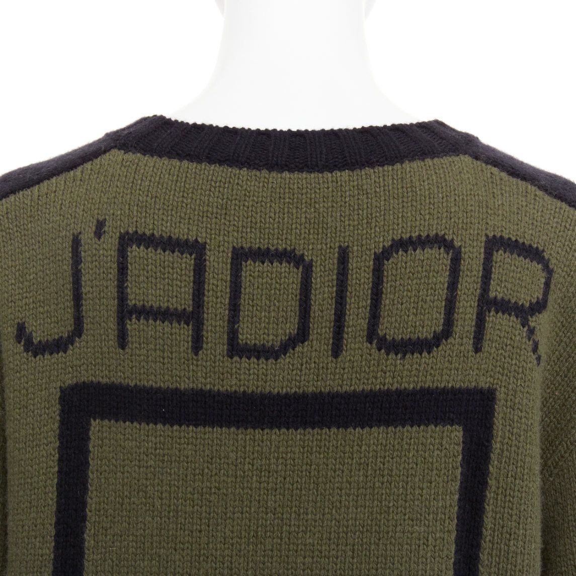 Dior CHRISTIAN DIOR J'adior 8 navy green wool cashmere ringer sweater FR38 M Size M / US 6-8 / IT 42-44 - 6 Thumbnail