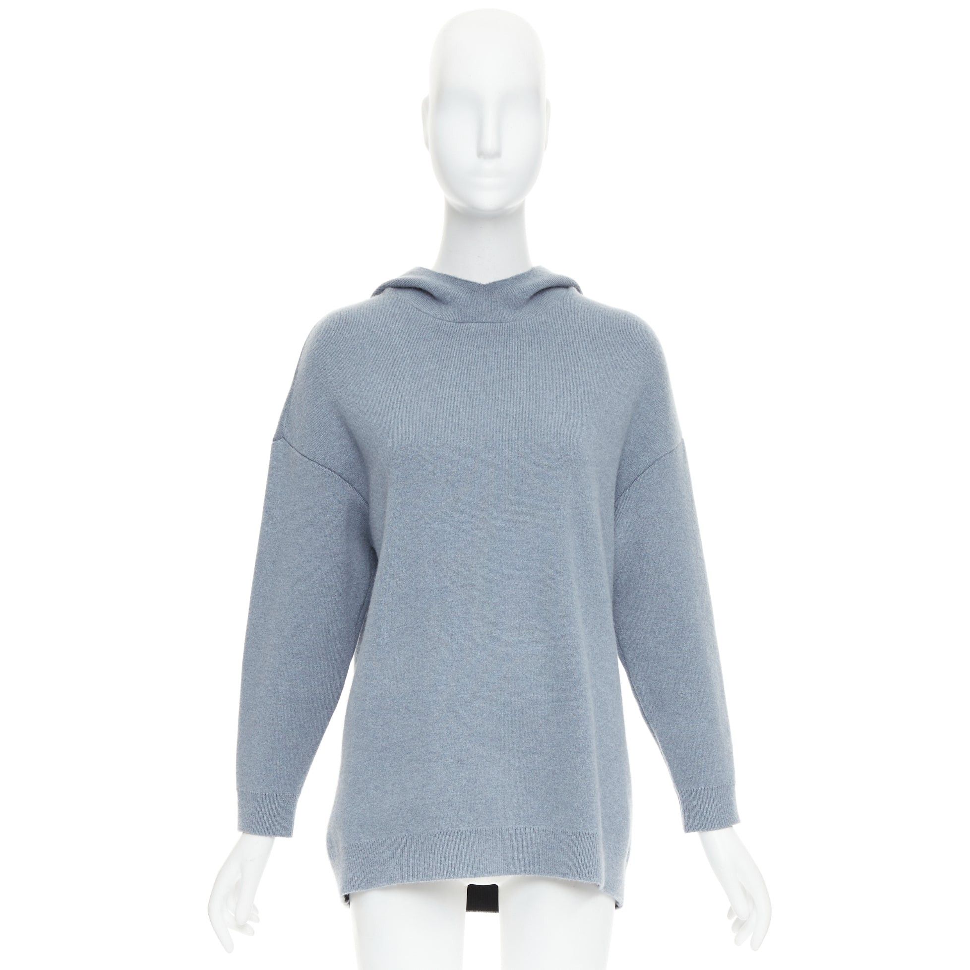 Dior CHRISTIAN DIOR J'adior 8 dusty blue cashmere blend dropped sleeves hoodie FR34 XS Size XS / US 0-2 / IT 36-38 - 9 Thumbnail
