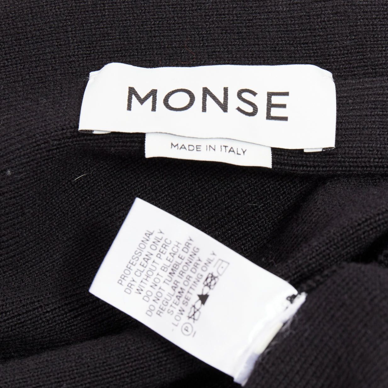 MONSE MONSE black extrafine merino wool cut out cold shoulder sweater XS Size S / US 4 / IT 40 - 8 Thumbnail