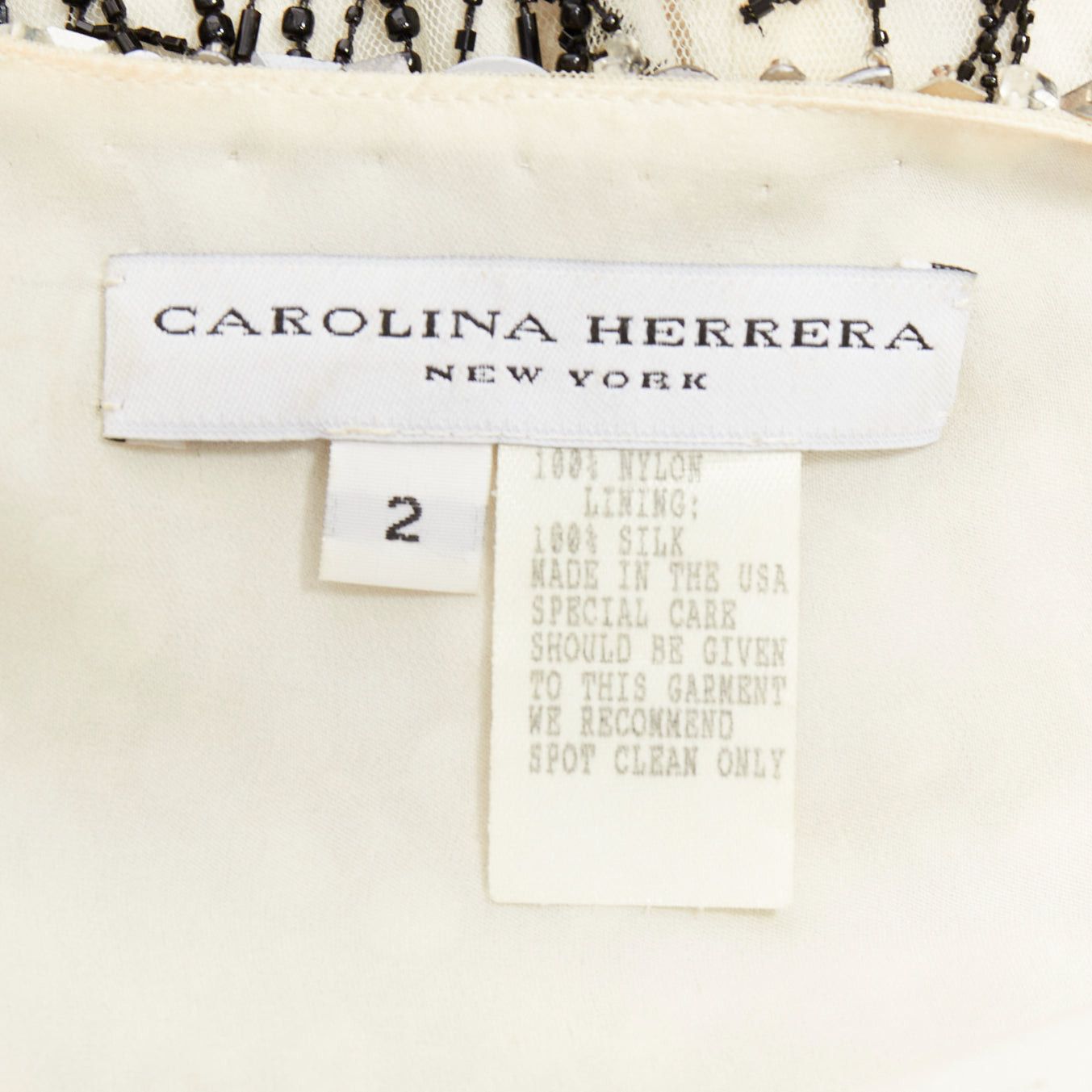 Carolina Herrera CAROLINA HERRERA teal green cream black silk fully beaded crystal dress US2 S Size S / US 4 / IT 40 - 8 Thumbnail