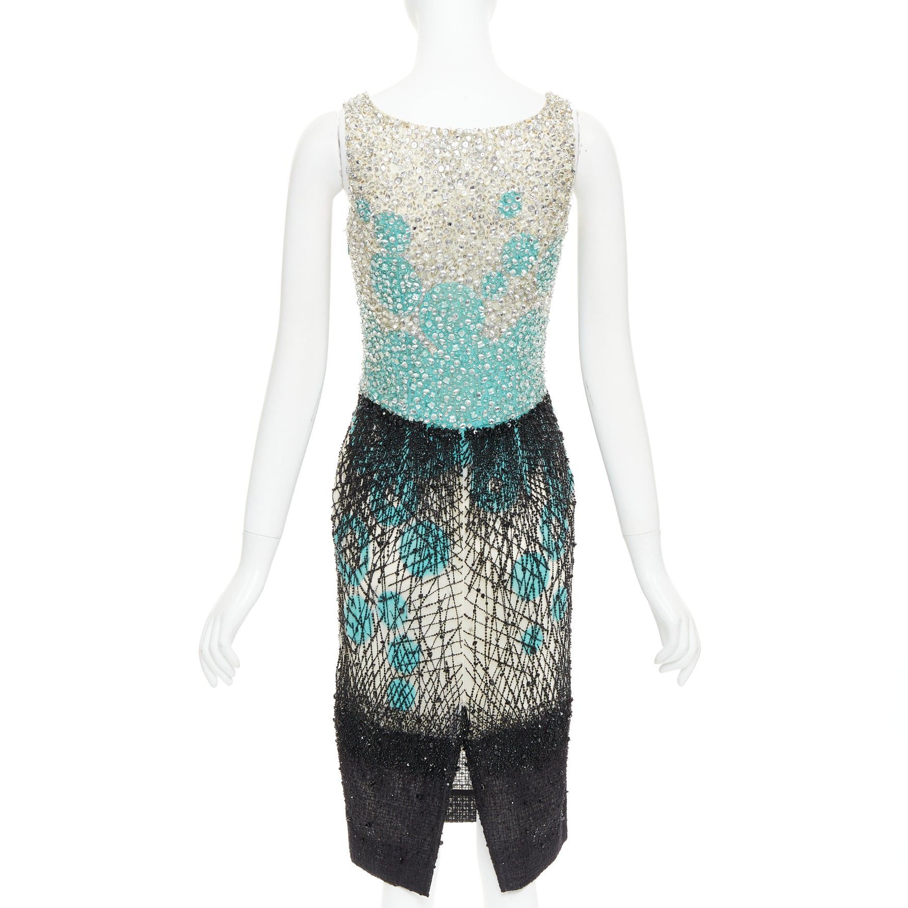 carolina herrera beaded dress One-Shoulder Beaded Mermaid Dress – M.R DESIGN main image 1