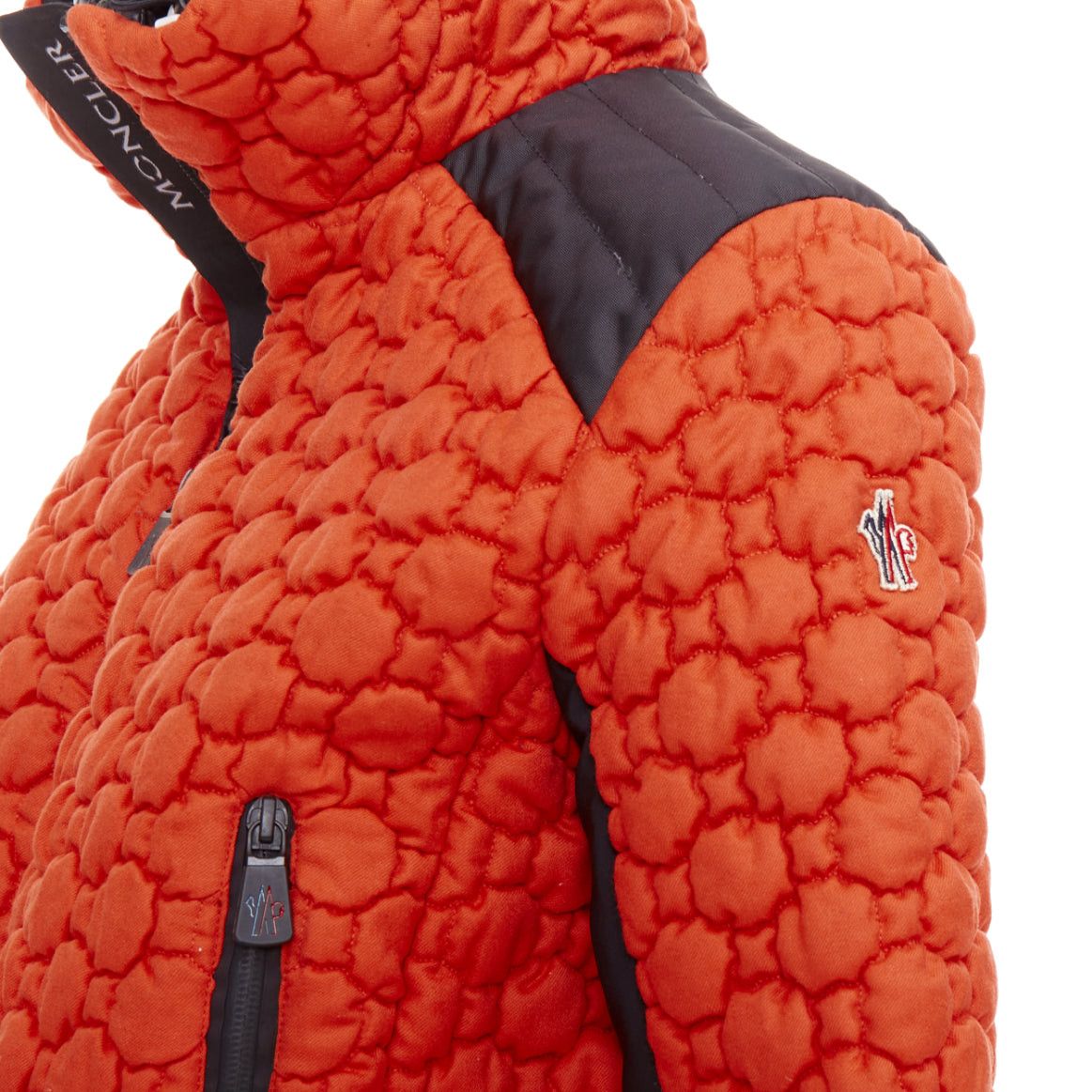 Moncler MONCLER Grenoble Soubeyran orange wool texture quilted down ski jacket Sz1 S Size M / US 6-8 / IT 42-44 - 7 Thumbnail