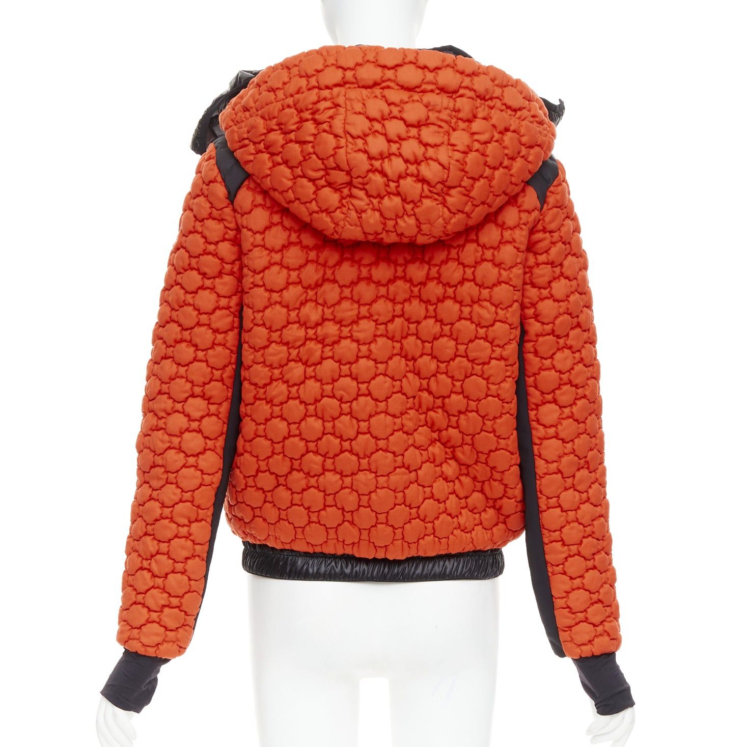 Moncler MONCLER Grenoble Soubeyran orange wool texture quilted down ski jacket Sz1 S Size M / US 6-8 / IT 42-44 - 5 Thumbnail