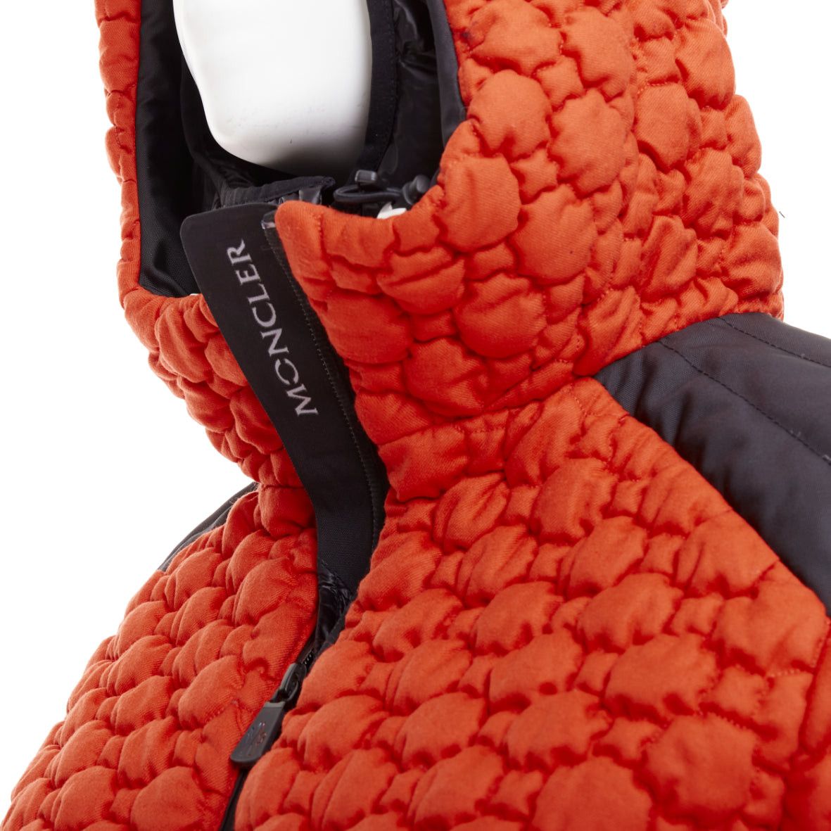 Moncler MONCLER Grenoble Soubeyran orange wool texture quilted down ski jacket Sz1 S Size M / US 6-8 / IT 42-44 - 2 Thumbnail