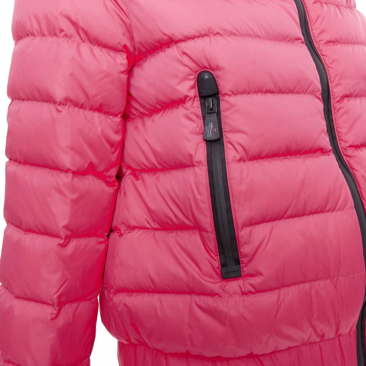 Moncler MONCLER Grenoble pink nylon black trim down filled puffer ski jacket Sz1 S Size S / US 4 / IT 40 - 7 Thumbnail