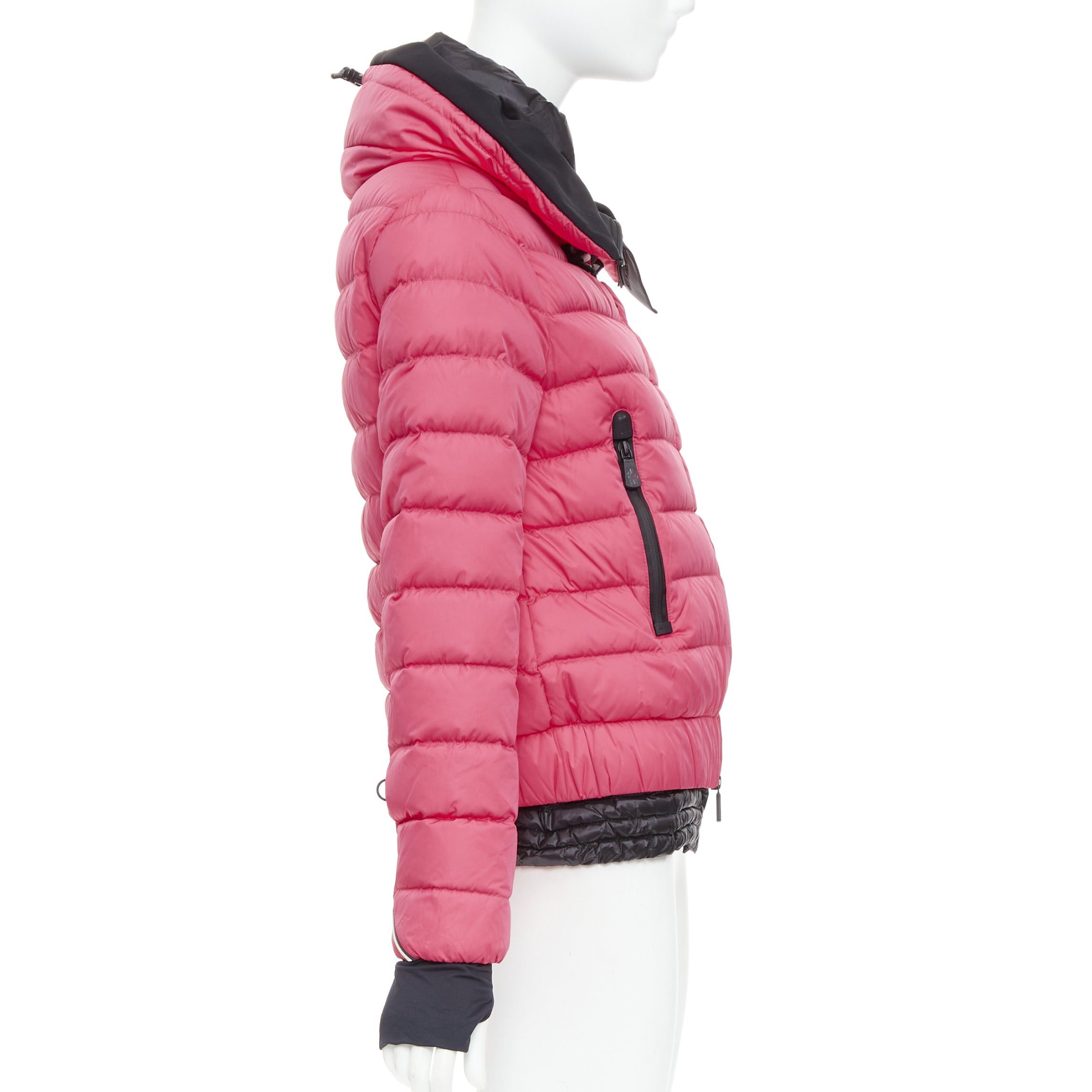 Moncler MONCLER Grenoble pink nylon black trim down filled puffer ski jacket Sz1 S Size S / US 4 / IT 40 - 4 Thumbnail