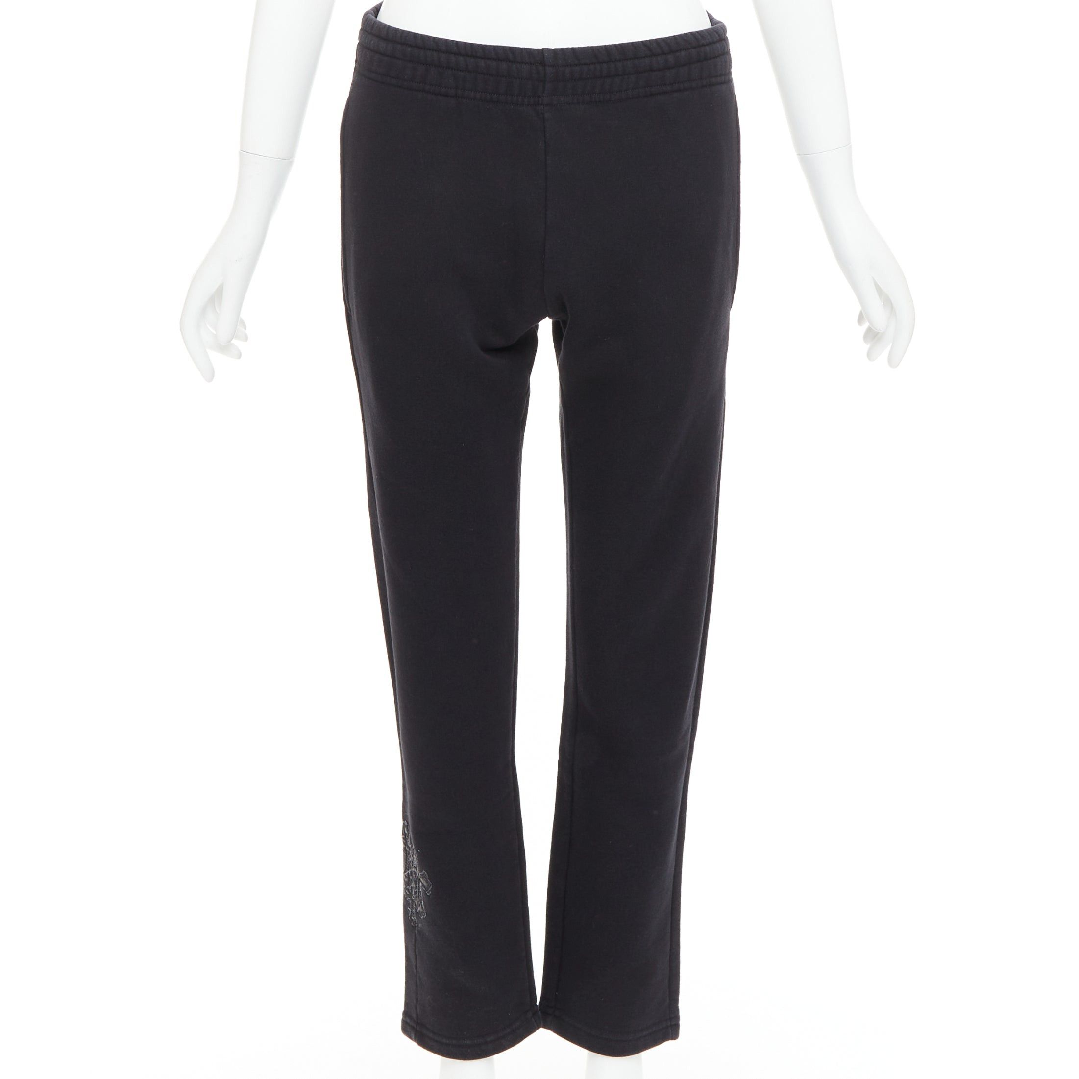 A&G Rock A&G JAPAN black cotton logo print silver Dagger zip sweat pants XS Size 27" / US 4 / IT 40 - 3 Thumbnail