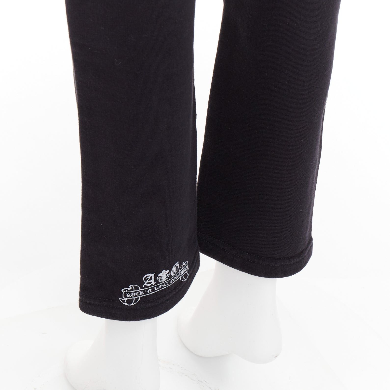 A&G Rock A&G JAPAN black cotton logo print silver Dagger zip sweat pants XS Size 27" / US 4 / IT 40 - 7 Thumbnail
