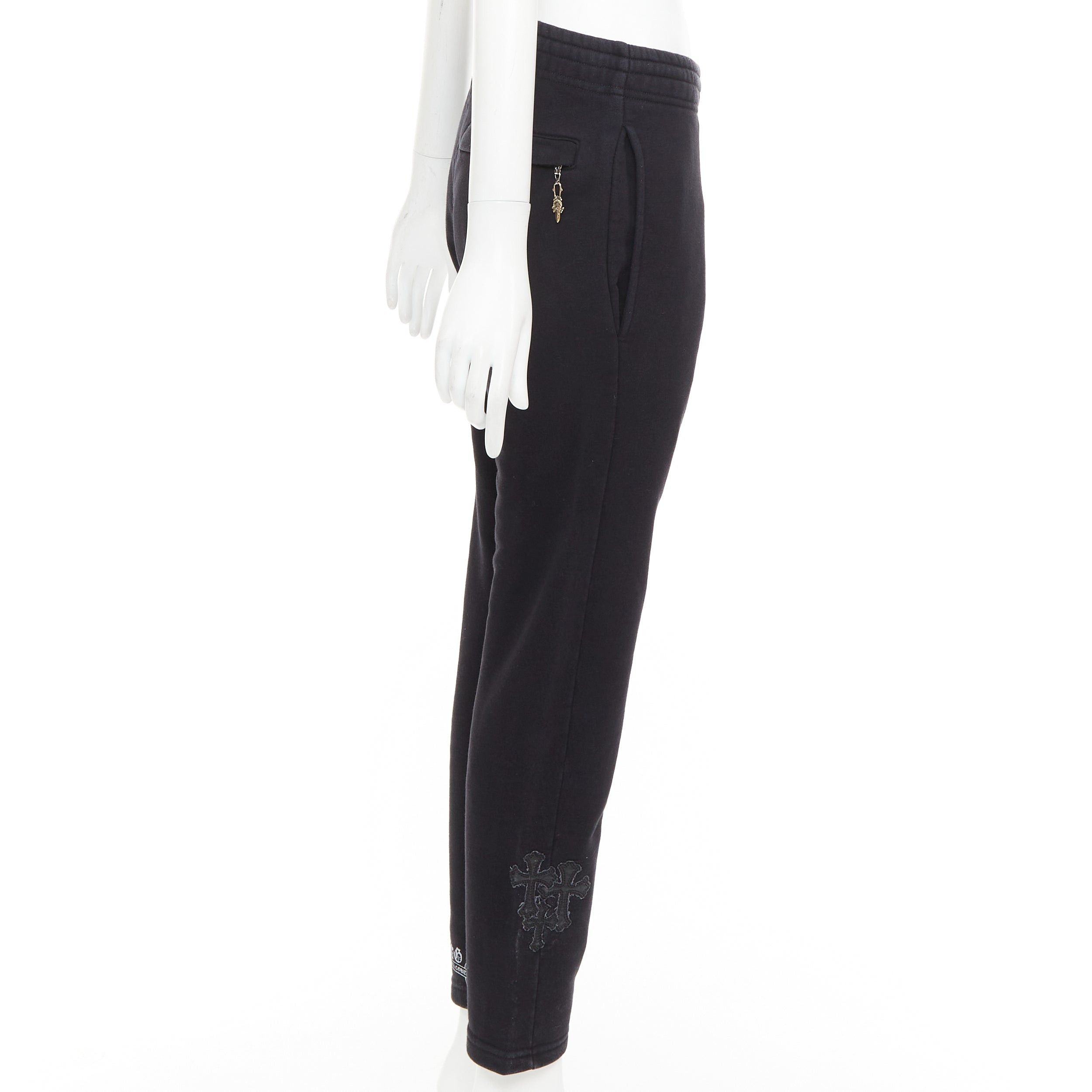 A&G Rock A&G JAPAN black cotton logo print silver Dagger zip sweat pants XS Size 27" / US 4 / IT 40 - 4 Thumbnail