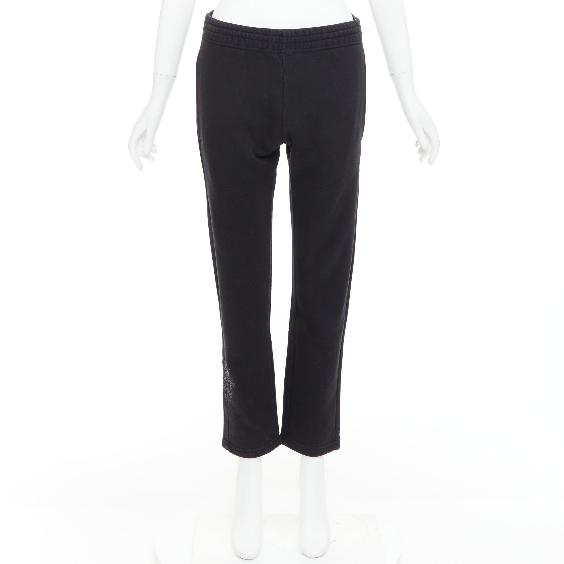 A&G Rock A&G JAPAN black cotton logo print silver Dagger zip sweat pants XS Size 27" / US 4 / IT 40 - 9 Thumbnail